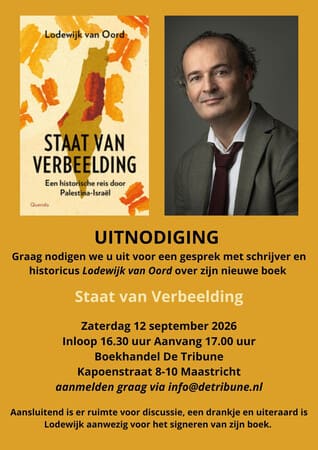 Uitnodiging voor de boekpresentatie van Staat van Verbeelding van Lodewijk van Oord.